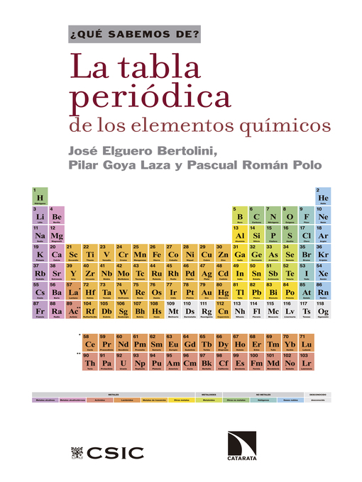 Title details for La tabla periódica de los elementos químicos by José  Elguero - Available